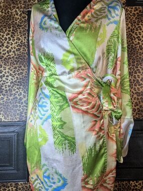 Never Fully Dressed Multicolor Wrap Dress